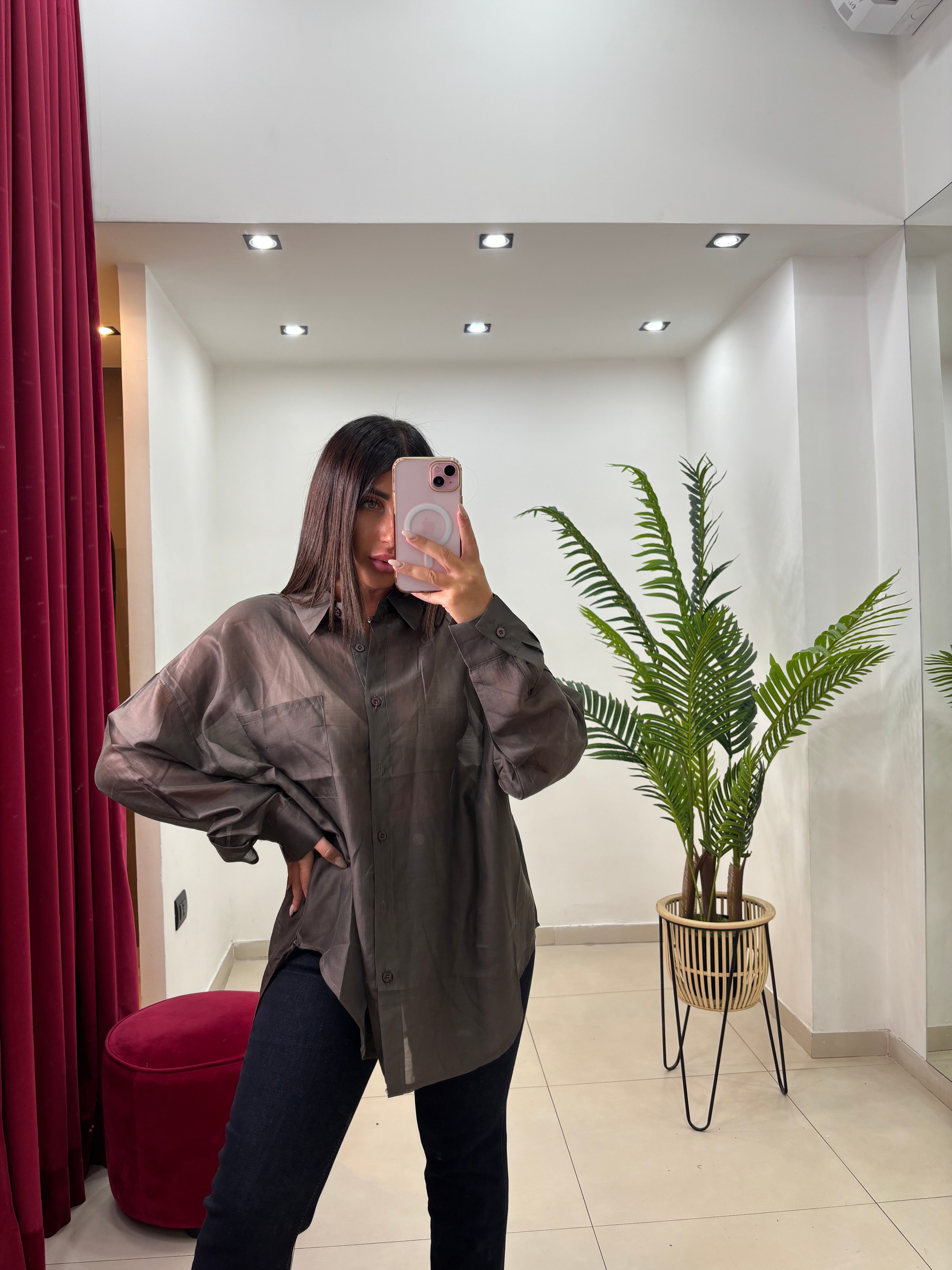 Camicia Trasparente Zayla Brown