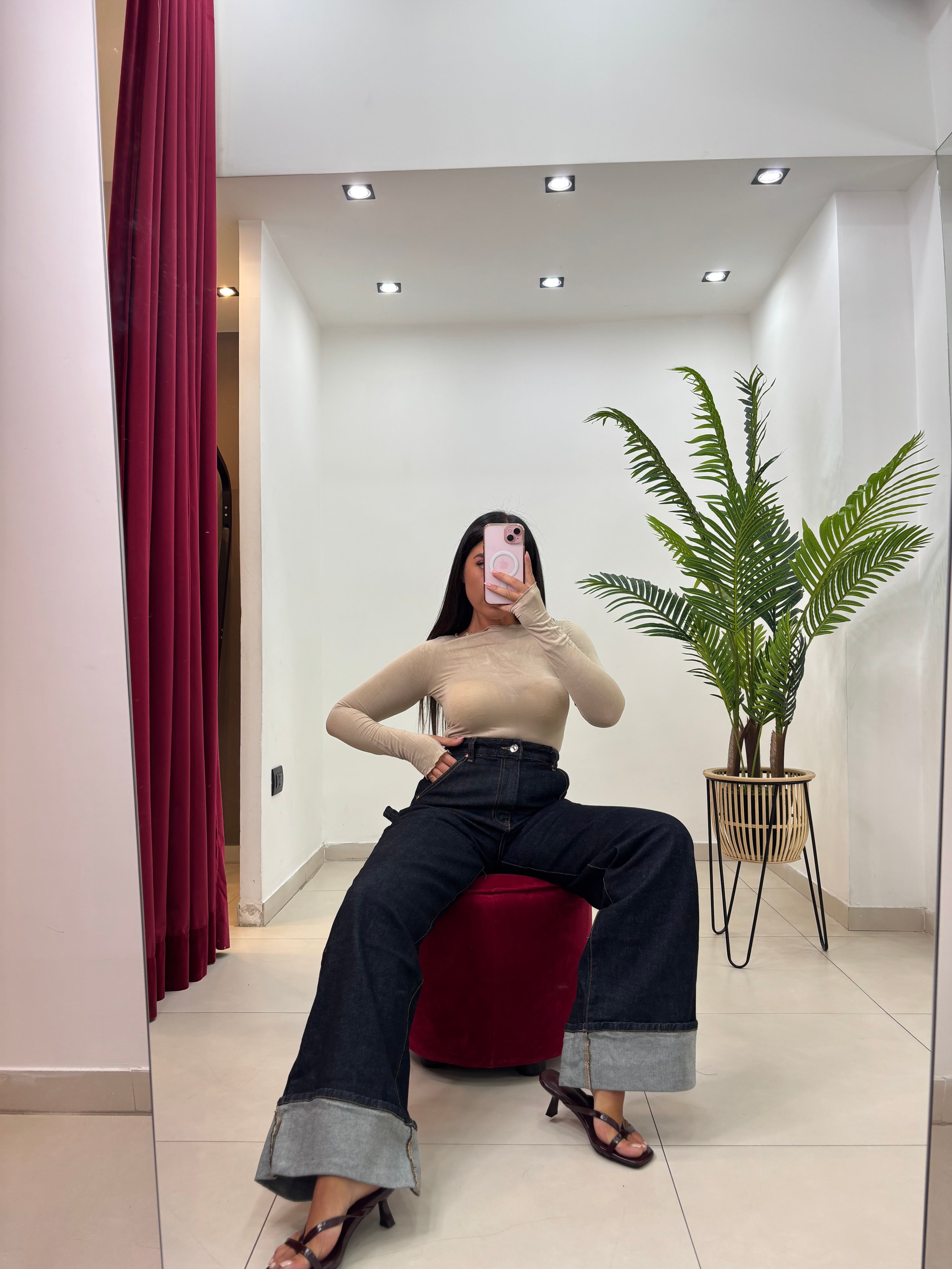 Jeans Kelsi con piegone