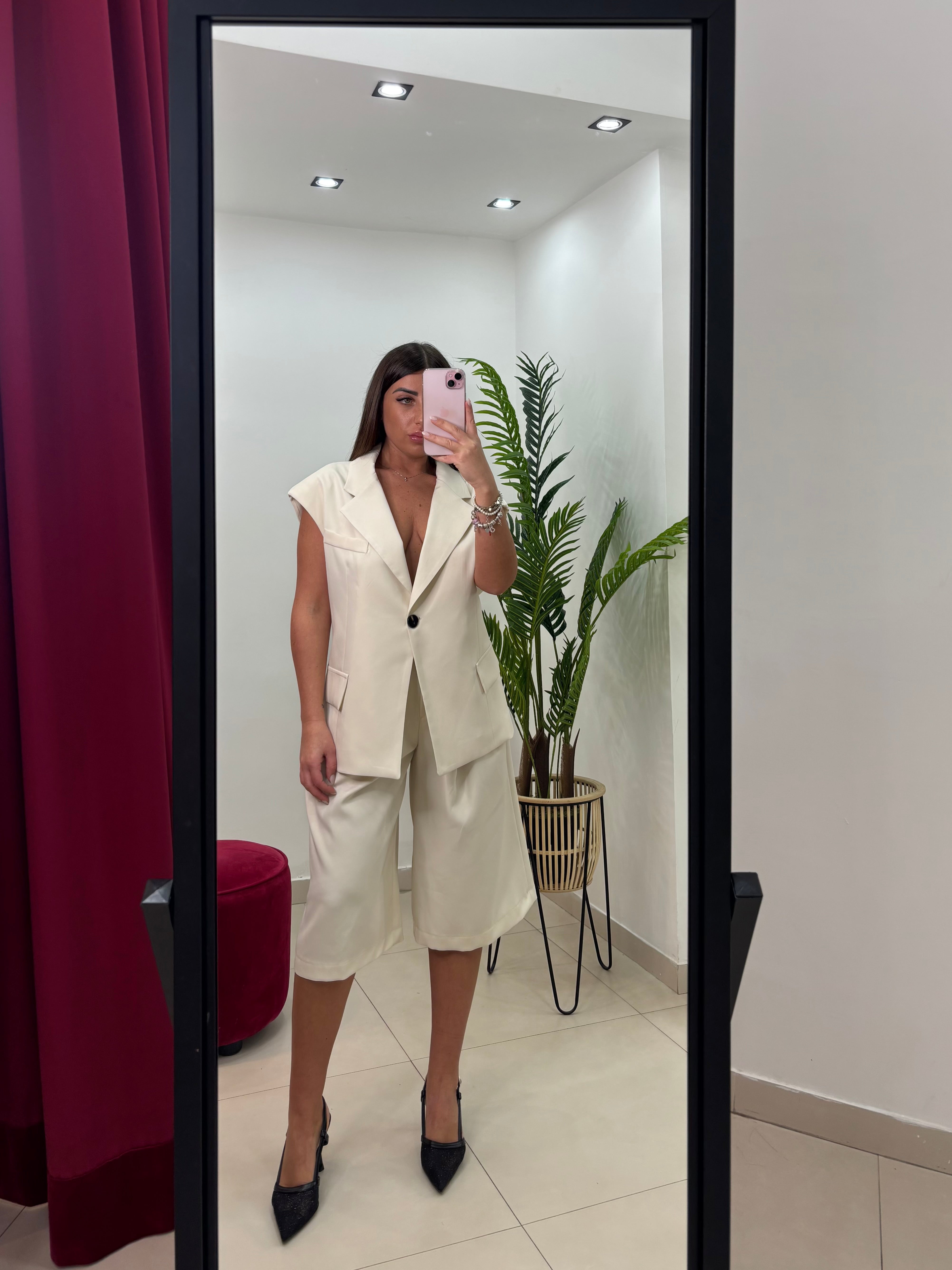 Tailleur Bermuda Gaia Beige