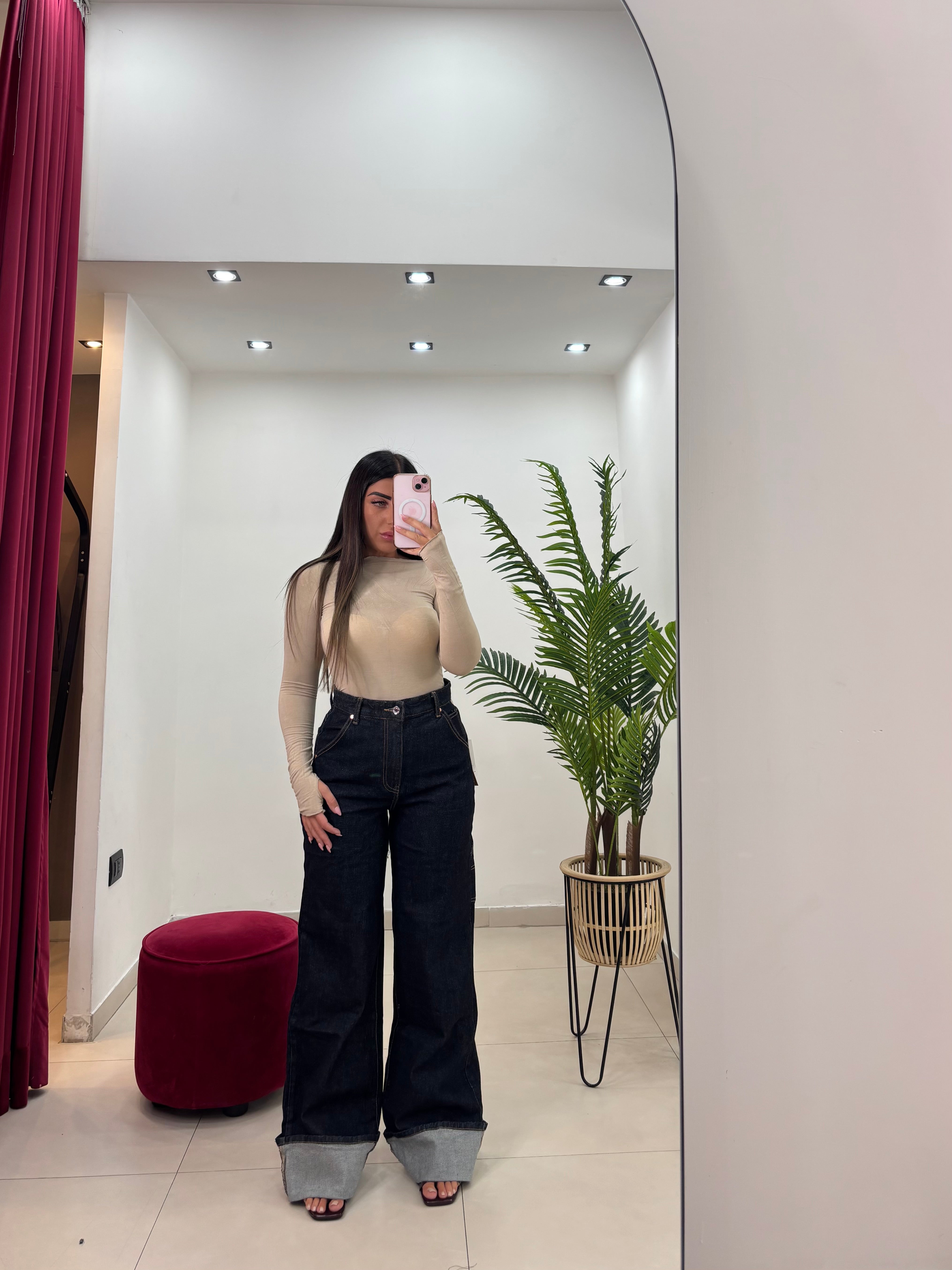 Jeans Kelsi con piegone